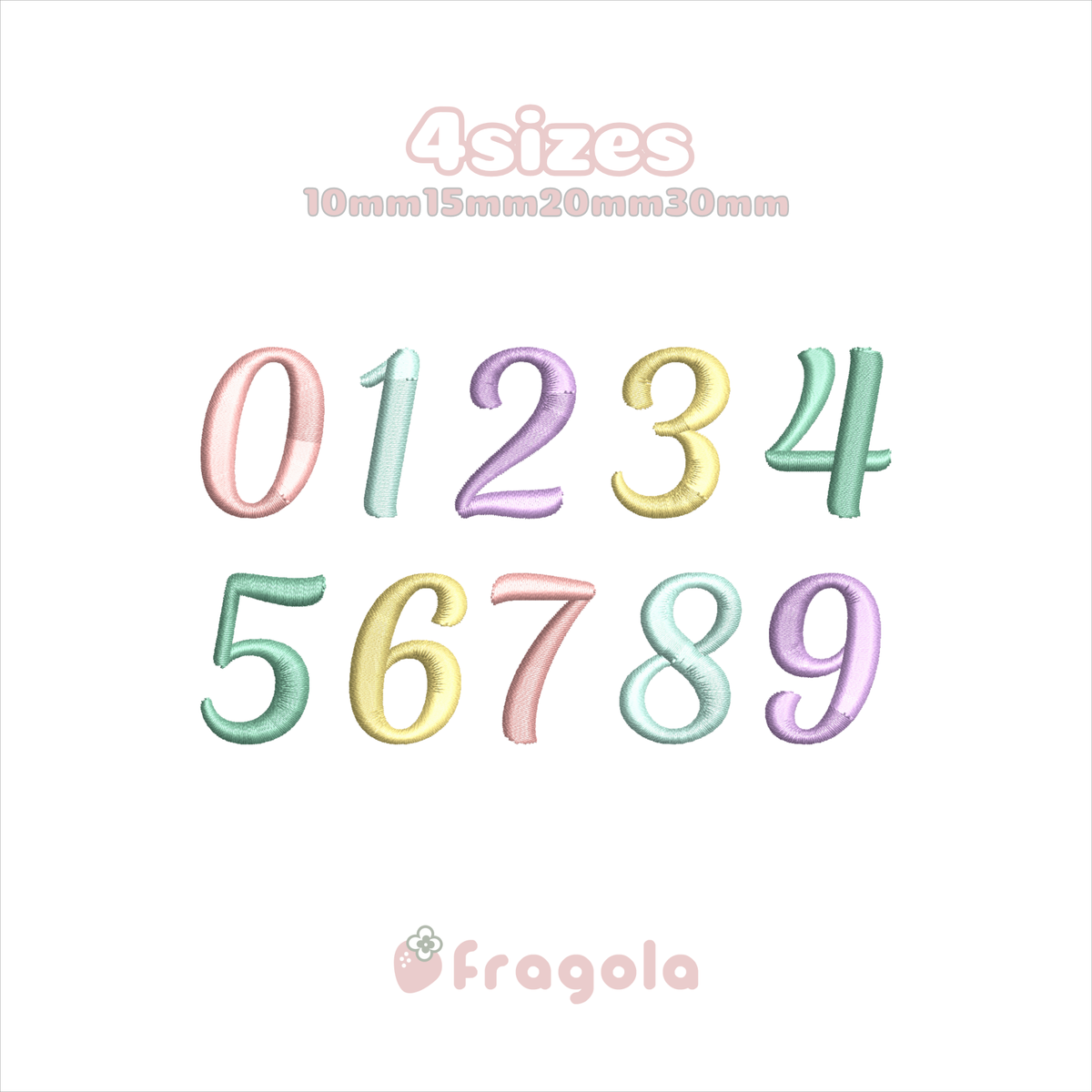数字の刺繍データセット