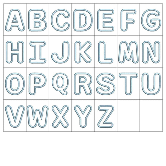 アルファベットのアップリケ