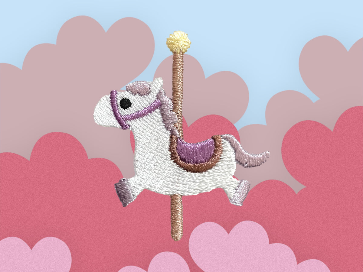 メリーゴーランドと木馬の刺繍データセット(14ファイル)
