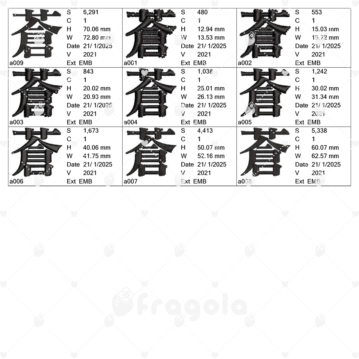 漢字 蒼