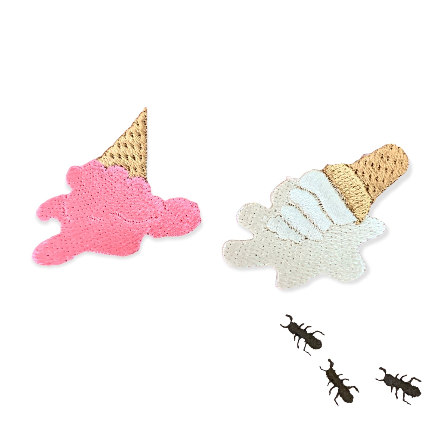 とけたアイスとソフトクリーム