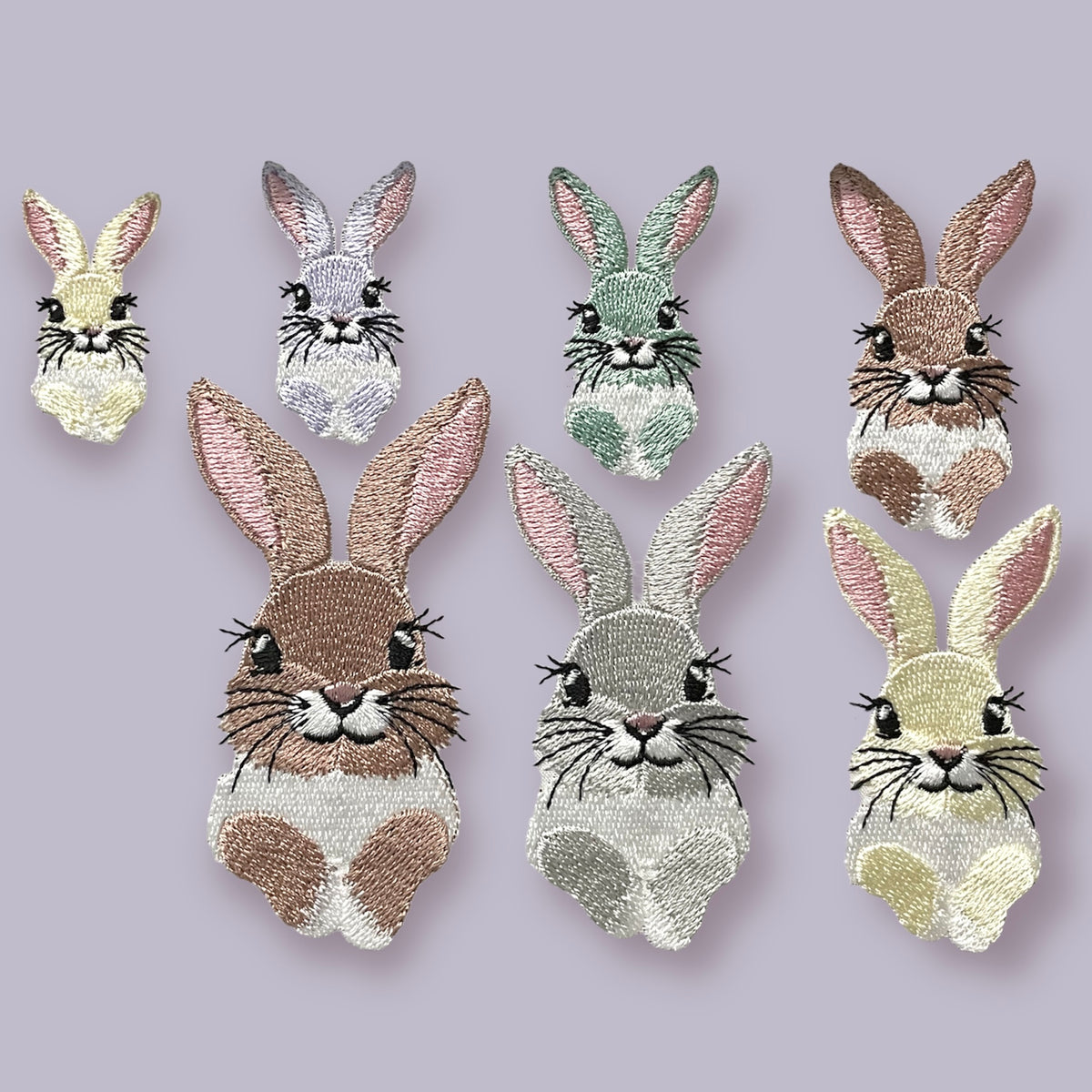 ハートを抱えたうさぎ 刺繍データセット