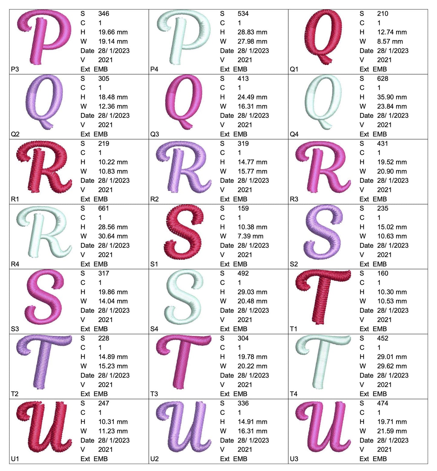 アルファベット大文字