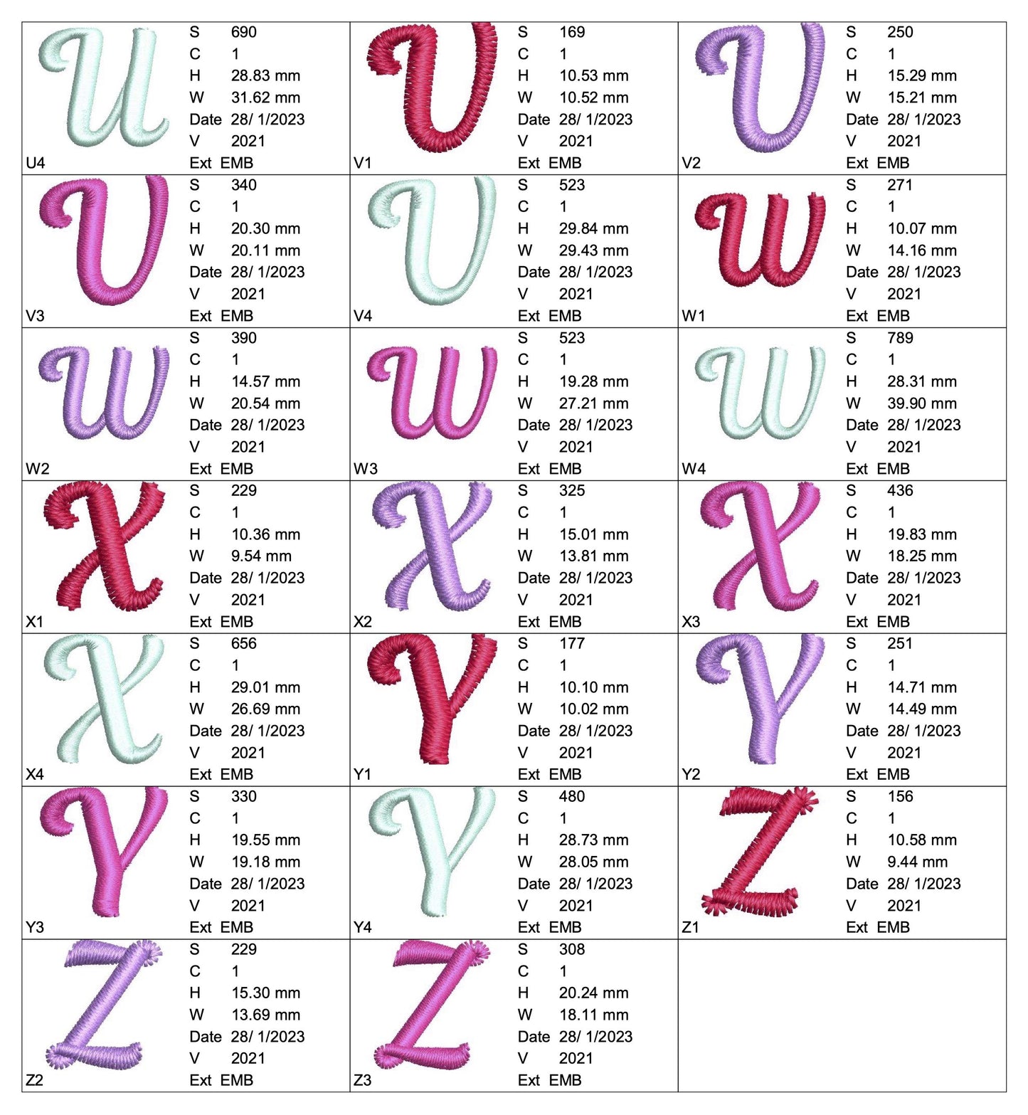 アルファベット大文字