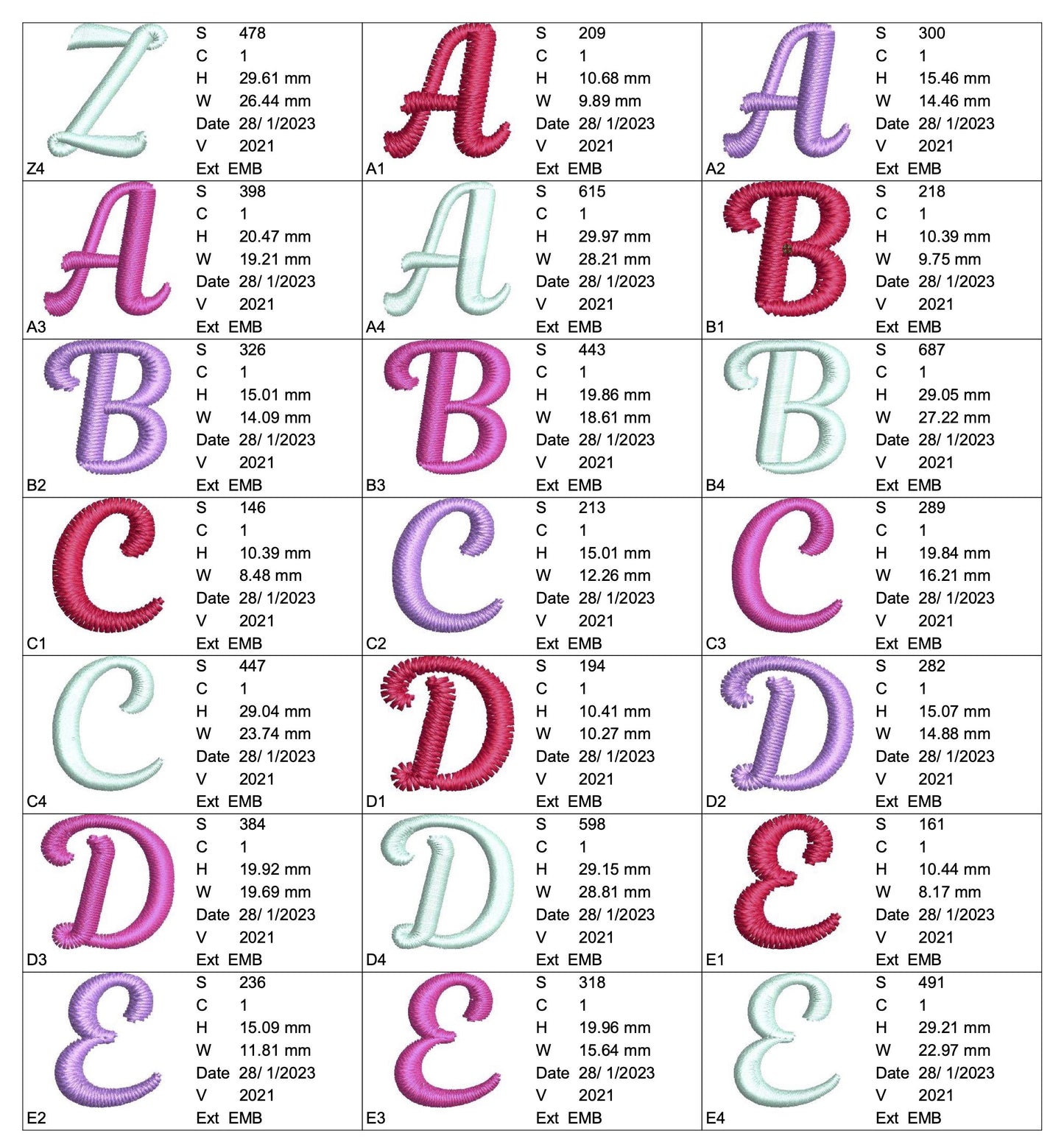アルファベット大文字