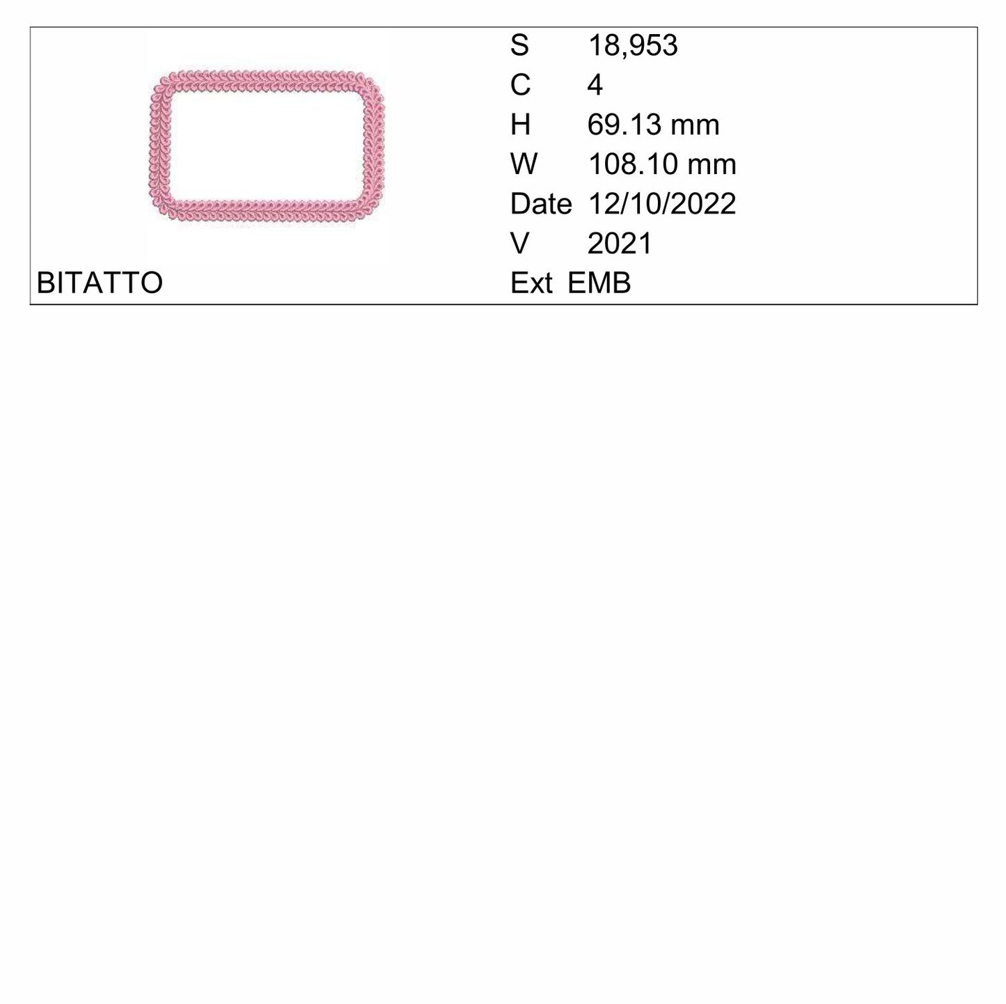 ビタットサイズのアップリケ