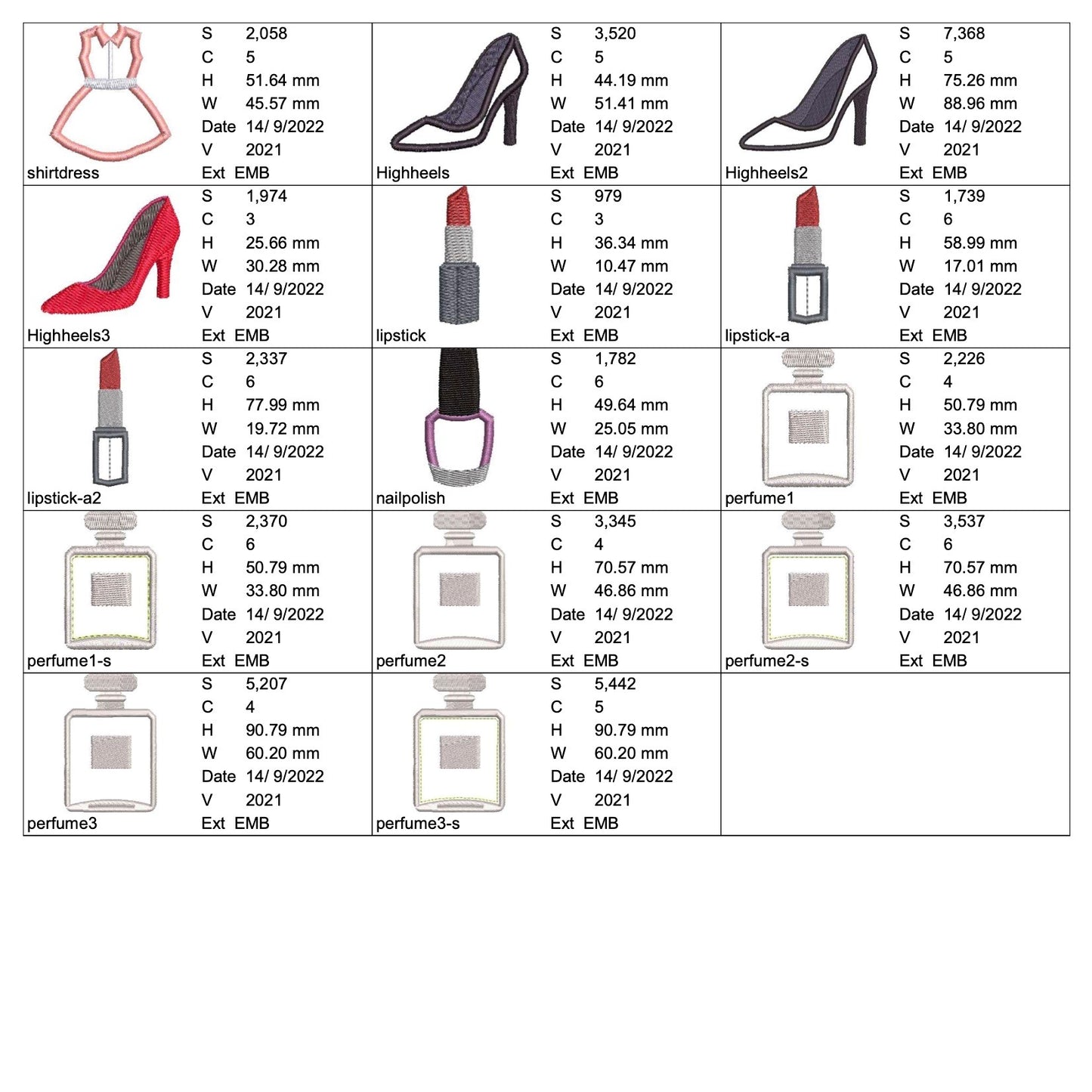 香水 ハイヒール 口紅 マニキュア シャツワンピース