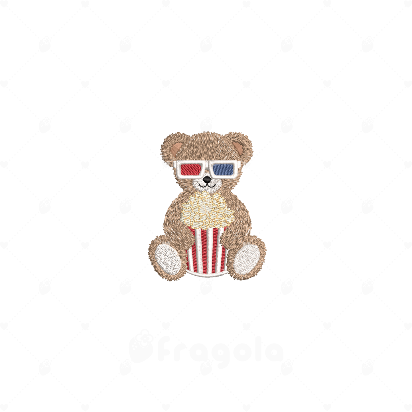 3Dメガネ・シネマベア刺繍データセット（8ファイル）