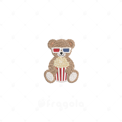 3Dメガネ・シネマベア刺繍データセット（8ファイル）