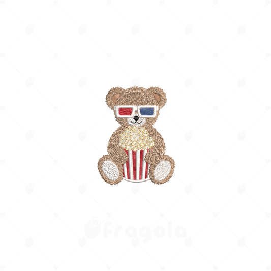 3Dメガネ・シネマベア刺繍データセット（8ファイル）