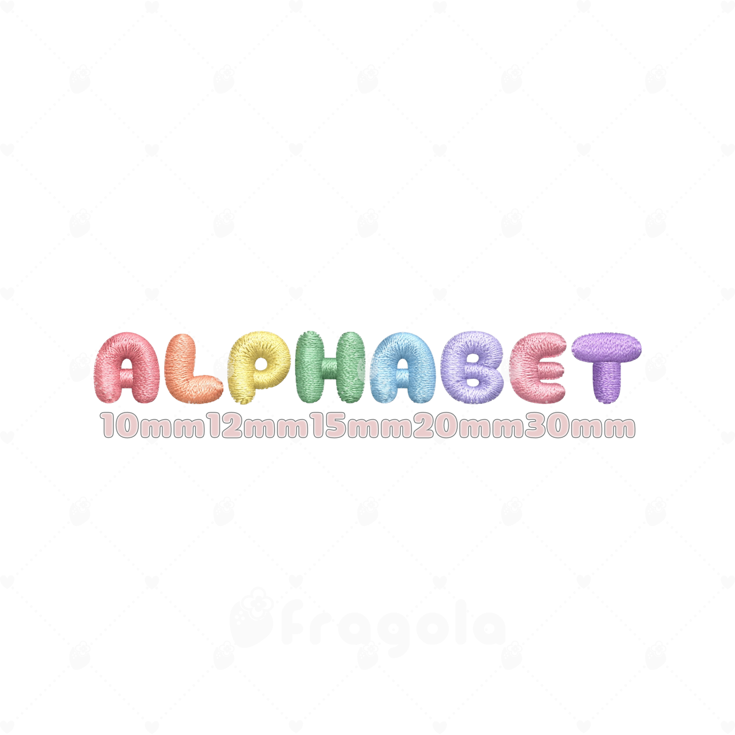 ぷっくりアルファベット 大文字刺繍データセット（130ファイル）