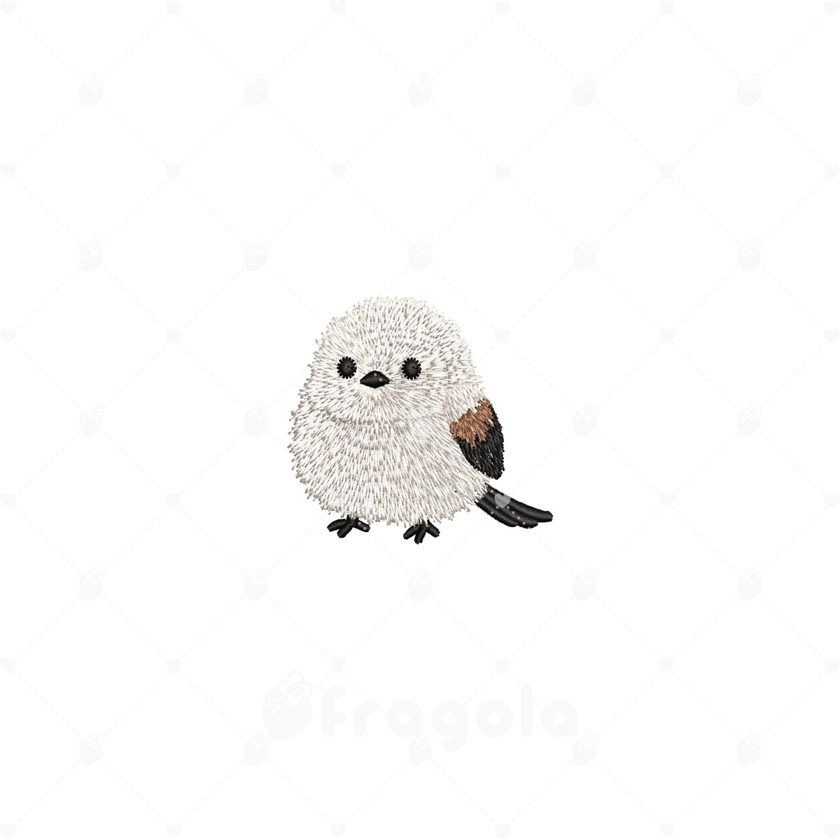 シマエナガ刺繍データセット（通常・ふち付き 10ファイル