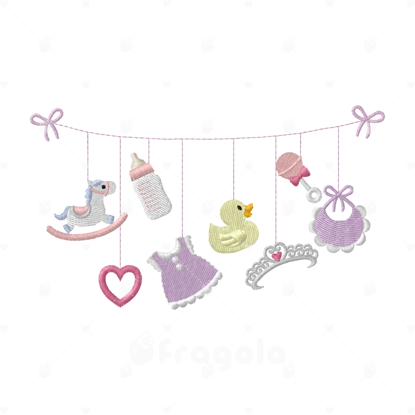 ベビーアイテム刺繍データセット