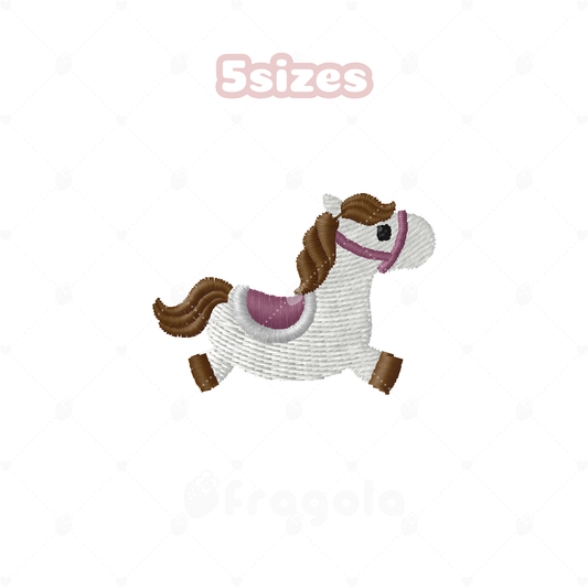 馬の刺繍データ2（5サイズ）