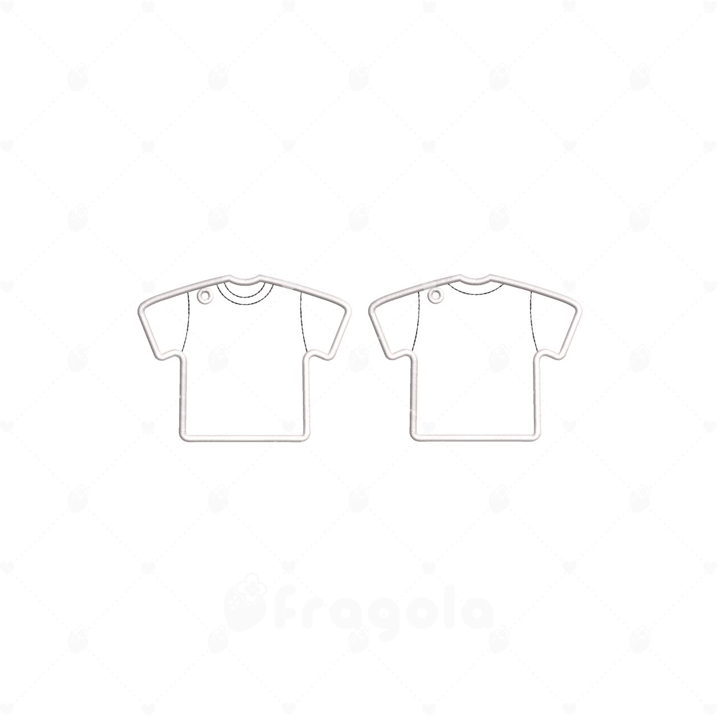 【3Dフォーム対応】Tシャツ型 キーホルダー 刺繍データセット（20ファイル）