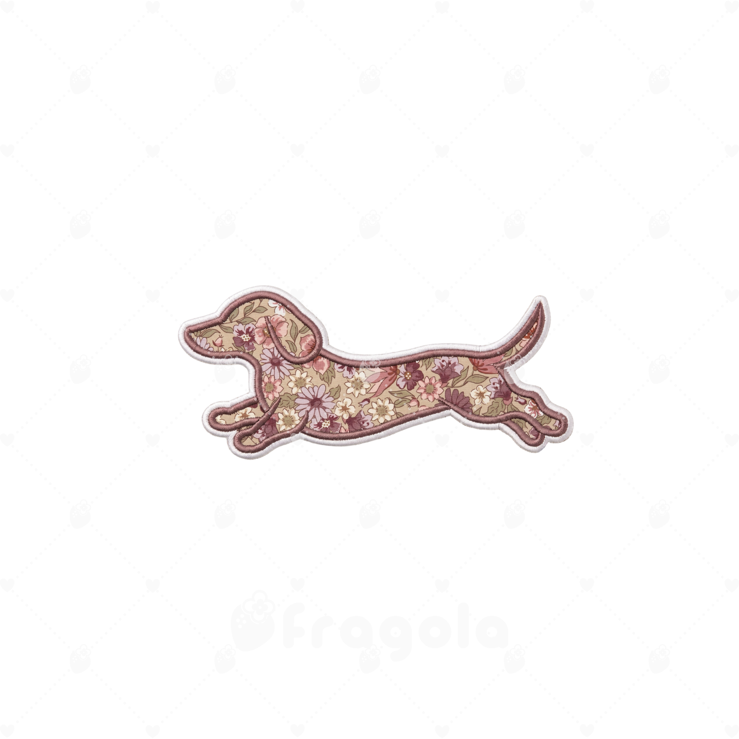 ミニチュアダックスフンド アップリケ刺繍データセット（6ファイル）