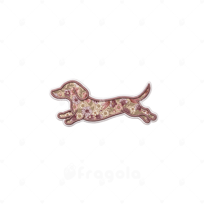 ミニチュアダックスフンド アップリケ刺繍データセット（6ファイル）