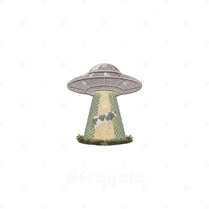 UFOアブダクション牛刺繍データセット（4ファイル）