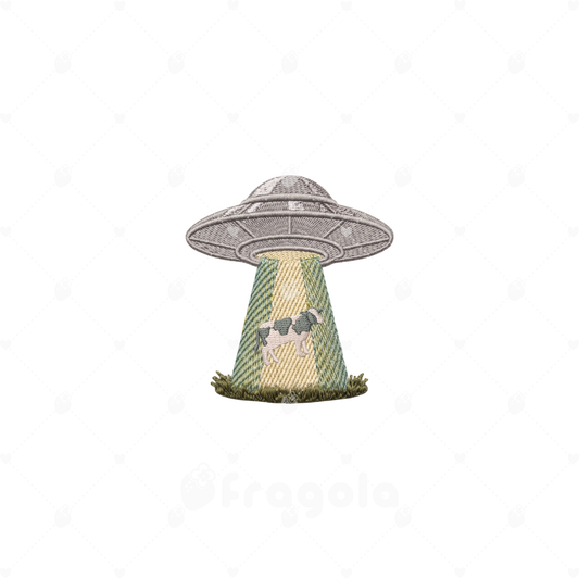 UFOアブダクション牛刺繍データセット（4ファイル）