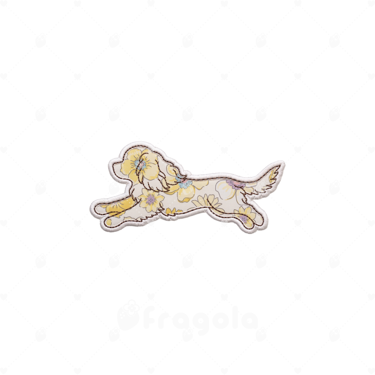 キャバリア アップリケ刺繍データセット（6ファイル）