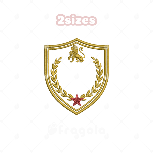 ライオン紋章 エンブレム刺繍データセット（6ファイル）