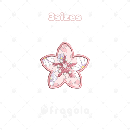 おひなさまくまアップリケ