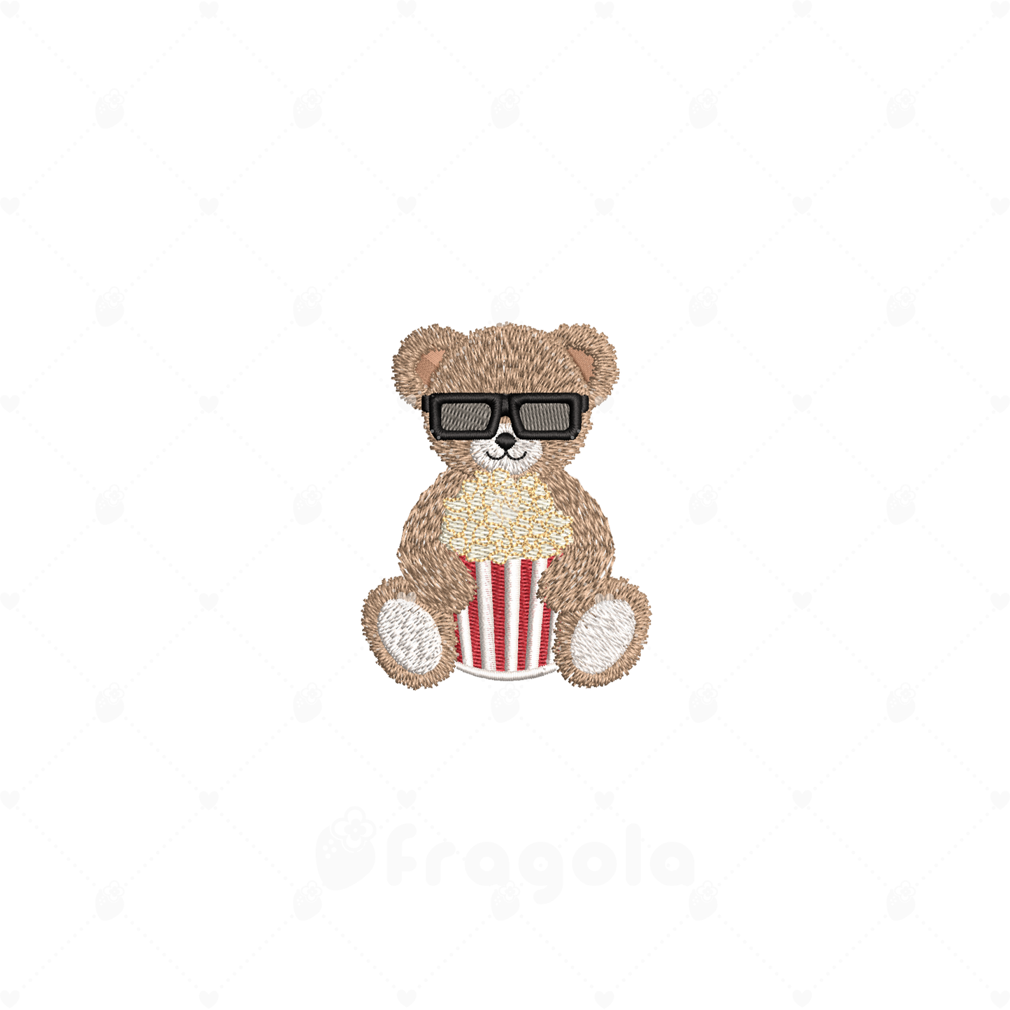 3Dメガネ・シネマベア刺繍データセット（8ファイル）