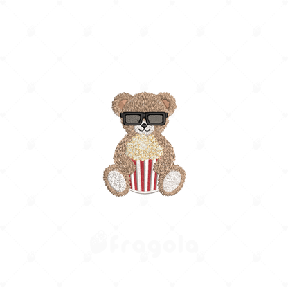 3Dメガネ・シネマベア刺繍データセット（8ファイル）