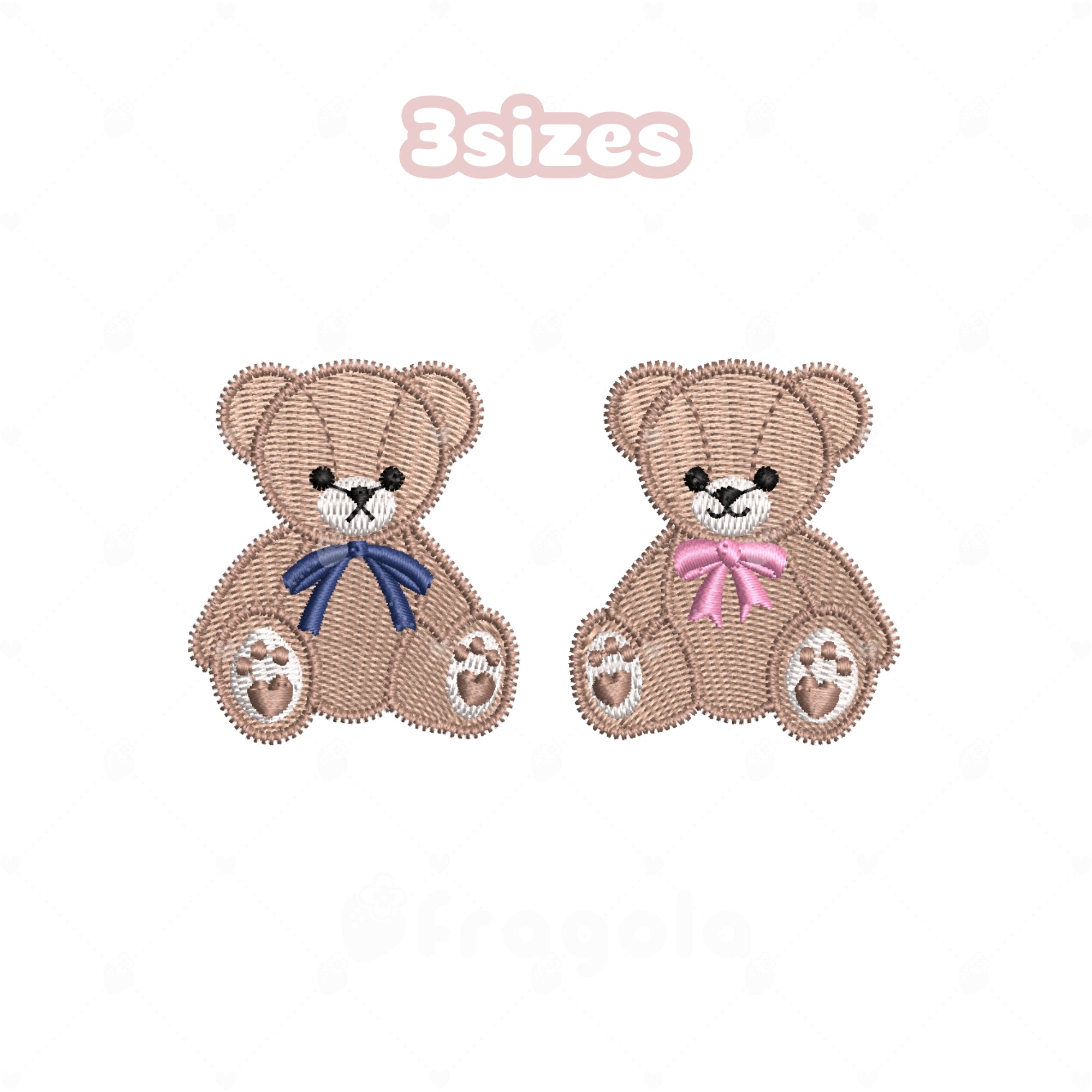 🧸 テディベア刺繍データセット（全20デザイン） – embroidery fragola