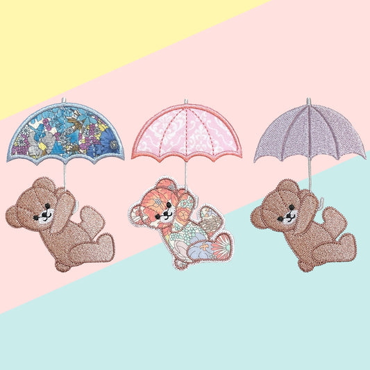 アンブレラくま刺繍データセット（17ファイル）