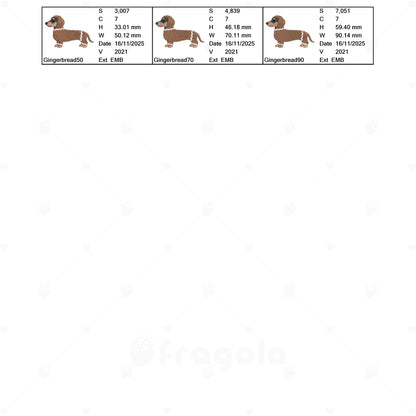 クリスマスダックス刺繍データセット