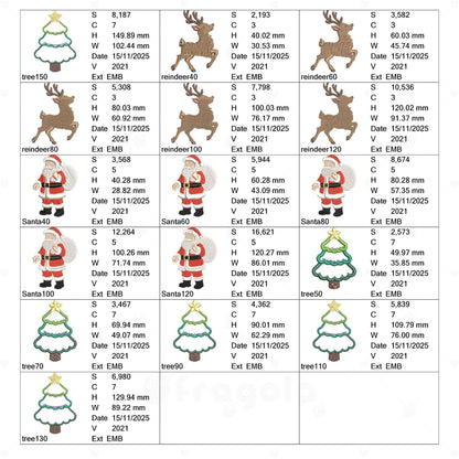 クリスマス刺繍データセット