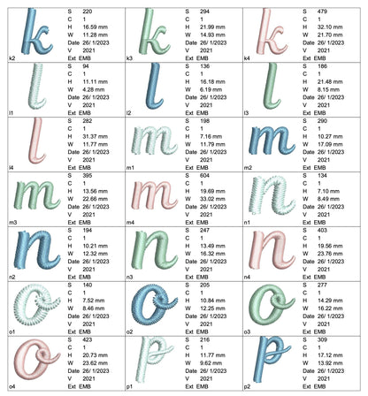 アルファベット小文字