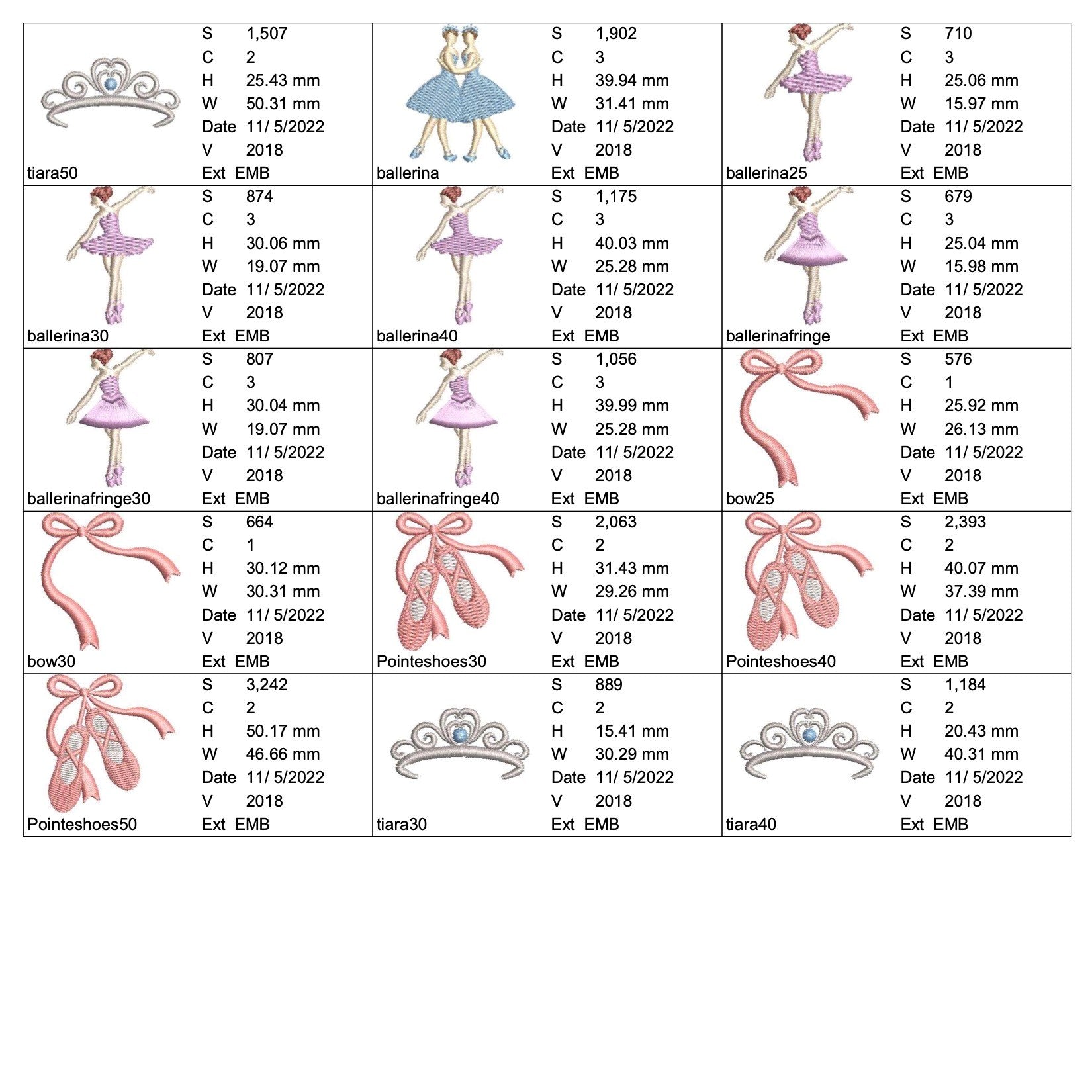 バレリーナ – embroidery fragola